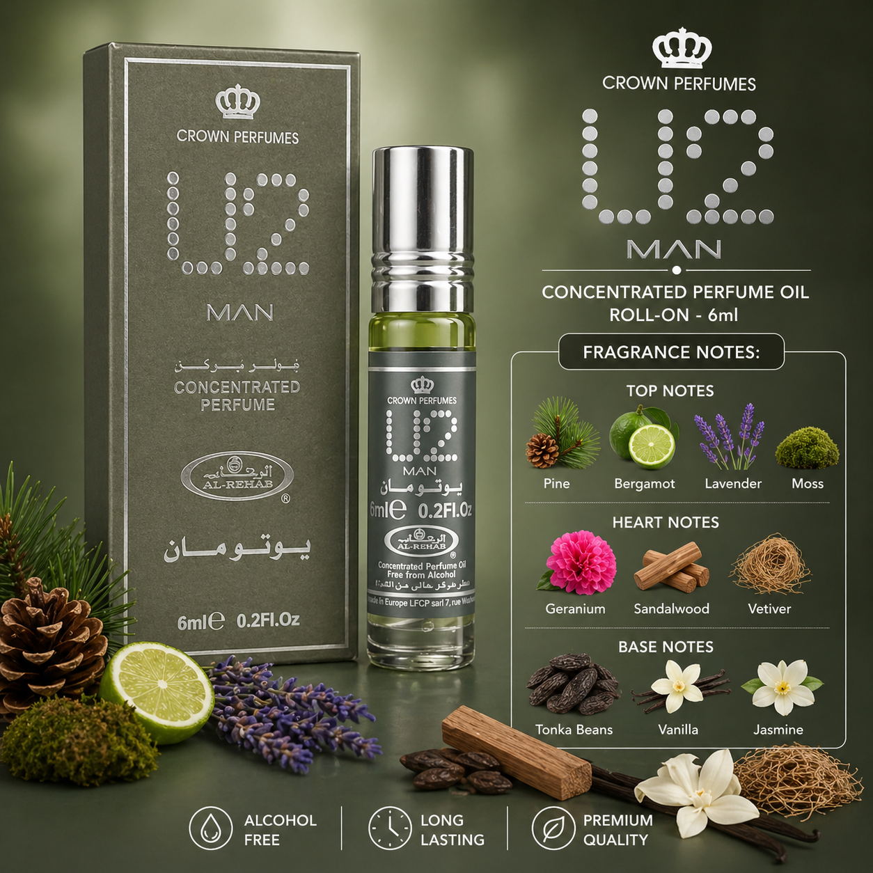 U2 Roll-on by Al Rehab - 6 ML