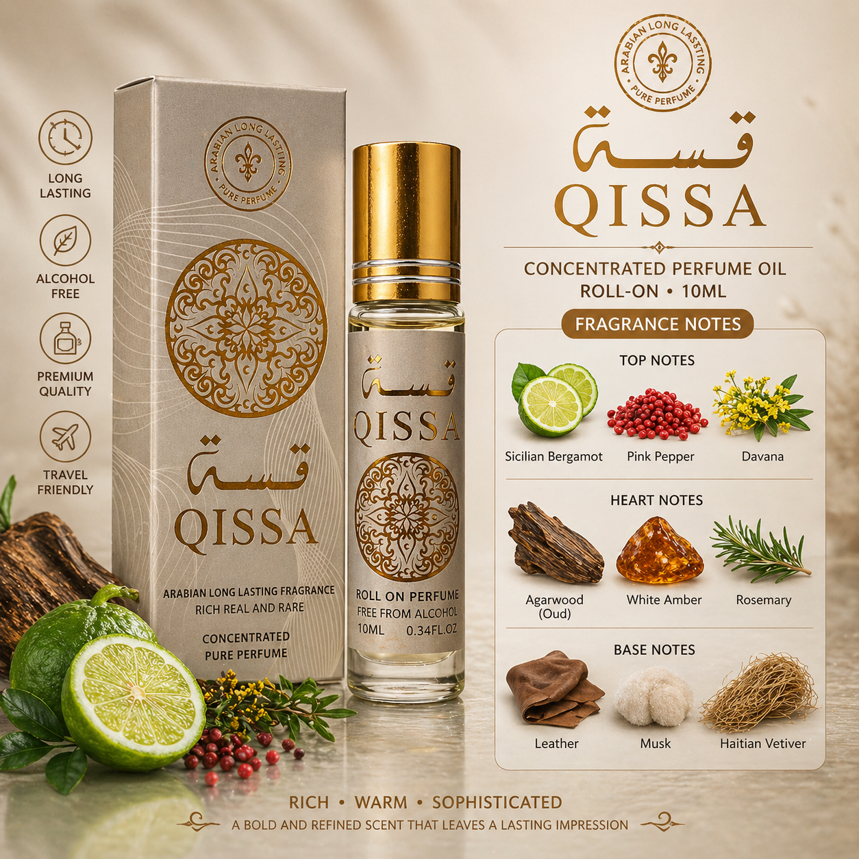 Qissa Roll-on by Pure Perfume - 8 ML