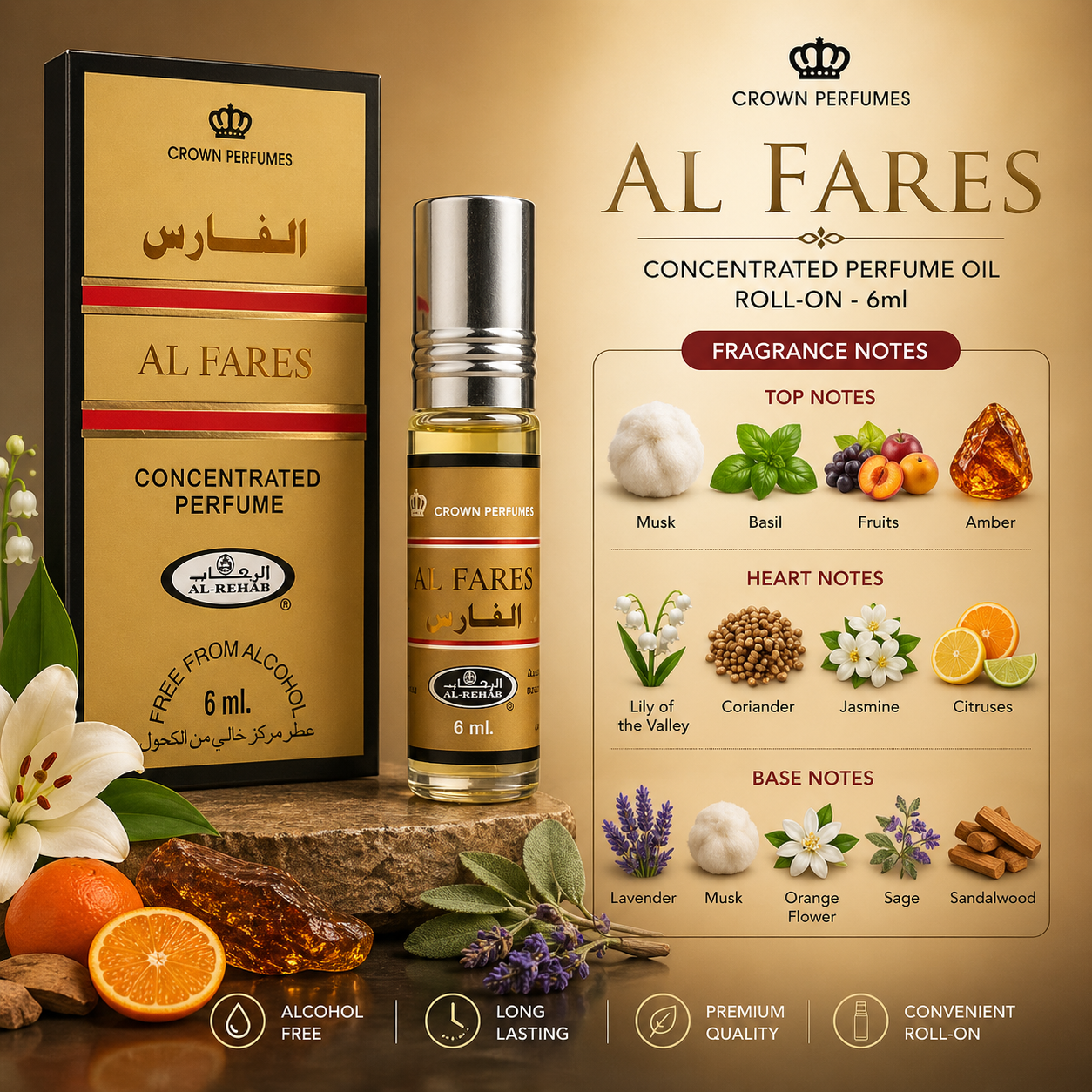 Al Fares Roll-on by Al Rehab - 6 ML