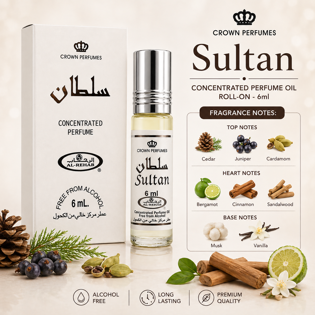 Sultan Roll-on by Al Rehab - 6 ML